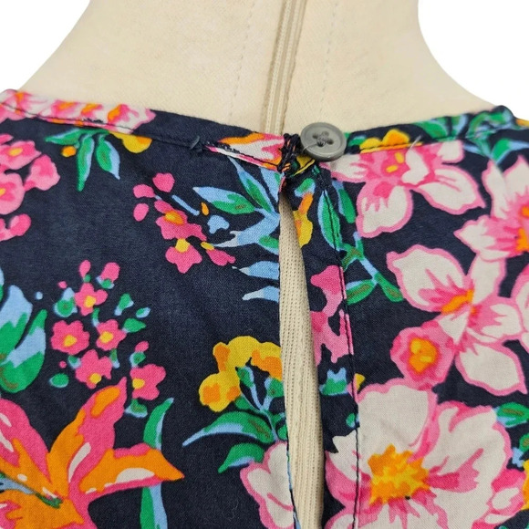 J.CREW Shirt Tropical Floral Hawaiian Flutter Short Sleeve Button Top - Picture 6 of 7